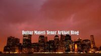 Daftar Materi Tenar Artikel Blog