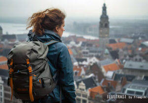 solo traveling backpacker